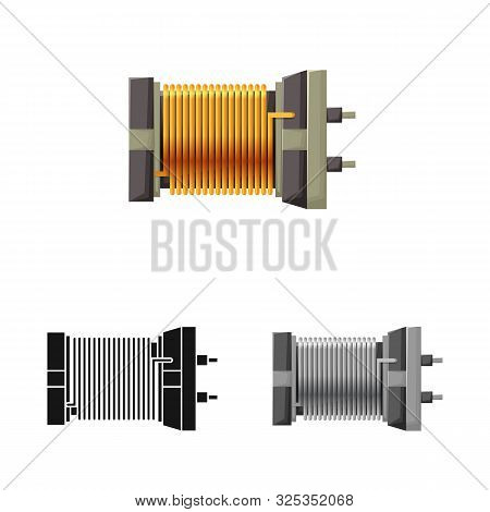 Isolated Object Of Coil And Spiral Logo. Web Element Of Coil And Detail Vector Icon For Stock.