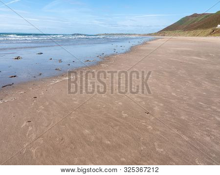 Worms Head South Wales Gower Peninsula Outside Coastal Scene