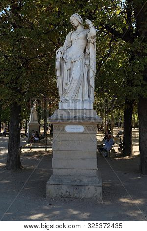 Paris, France - August 30, 2019: This Is A Monument To Clemence Isaure, The Legendary Beautiful Lady