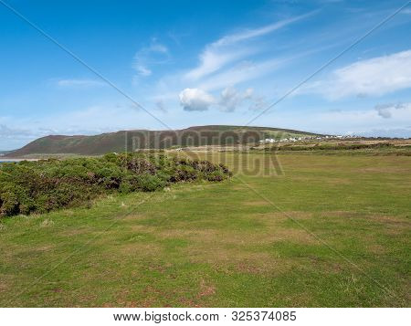 Worms Head South Wales Gower Peninsula Outside Coastal Scene