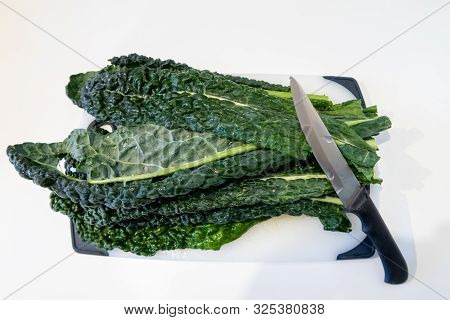 Cavolo Nero Being Prepared In A Kitchen Environment