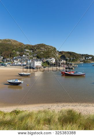 Barmouth Wales Beautiful Coast Town In Gwynedd Snowdonia National Park Panoramic View