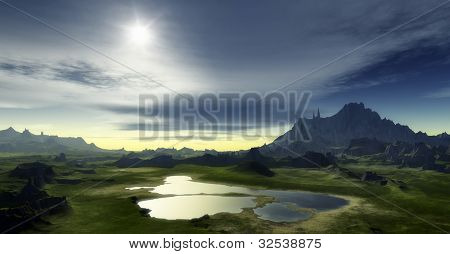 An image of a nice fantasy landscape