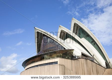 Sydney, Australia - June 03, 2018: Close Up View Of The Iconic Sydney Opera House.  It Is One Of The
