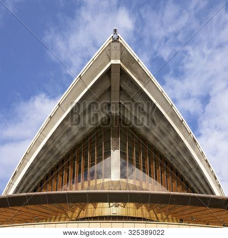 Sydney, Australia - June 03, 2018: Close Up View Of The Iconic Sydney Opera House.  It Is One Of The