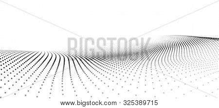 Abstract Frame Landscape. Vector Perspective Grid. 3D Mesh