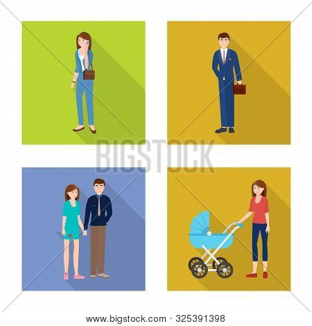 Vector Illustration Of Generation And Happy Icon. Set Of Generation And Avatar Vector Icon For Stock