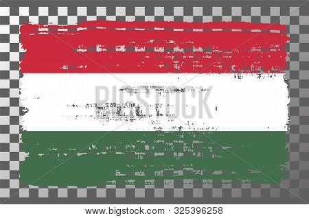 Hungarian National Flag Isolated Vector Illustration. Travel Map Design Graphic Element. Europe Coun