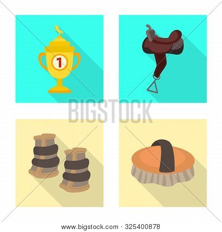 Isolated Object Of Track And Racing Icon. Set Of Track And Riding Vector Icon For Stock.