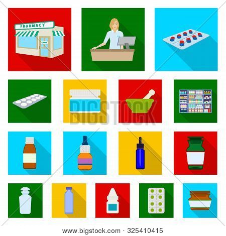 Isolated Object Of Hospital And Help Icon. Set Of Hospital And Healthcare Stock Vector Illustration.
