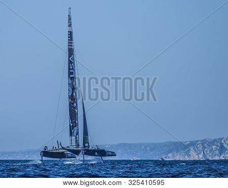 Marseille, France - September 20 21 & 22, 2019: Team Usa, During Sailgp Final World Series On Septem