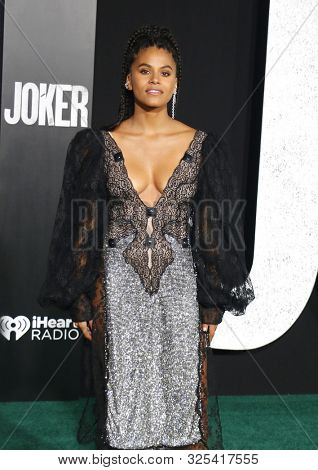 Zazie Beetz at the Los Angeles premiere of 'Joker' held at the TCL Chinese Theatre IMAX in Hollywood, USA on September 28, 2019.
