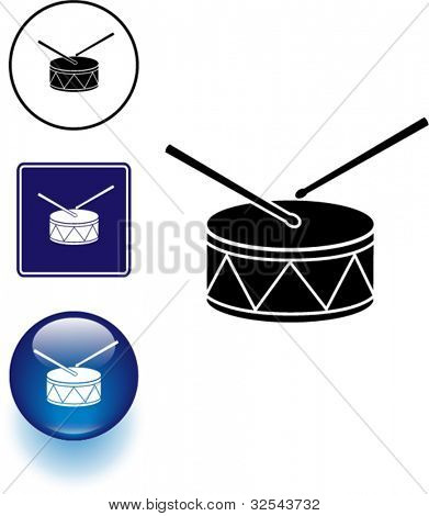 bęben symbol znak i przycisk