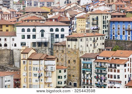 Spanish Traditional Fishing Harbor Village Of Mutriku, Euskadi. Spain