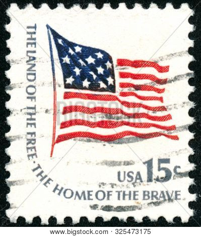 Poltava, Ukraine - September 23, 2019. Vintage Stamp Printed In In Usa 1978 Shows Americana Issue - 