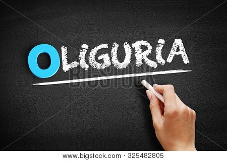 Oliguria Text On Blackboard, Business Concept Background