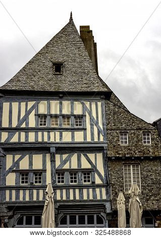 Dinan, Brittany, France - May 29: Vintage Architecture Of Old Town In Dinan On May 29, 2019 In Dinan