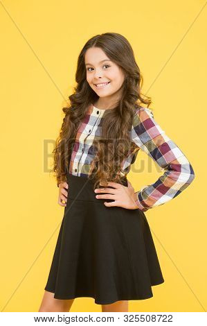 Small Smiling Child Curly Hairdo. Perfect Curly Hairstyle. Different Shaped Curling Wands Do To Your