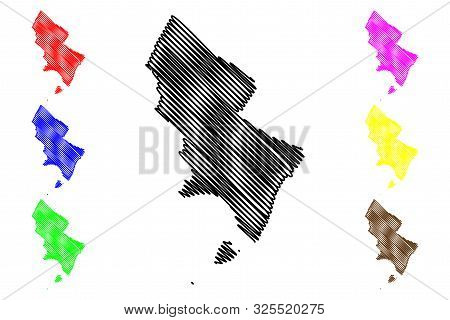Pedernales (dominican Republic, Hispaniola, Provinces Of The Dominican Republic) Map Vector Illustra