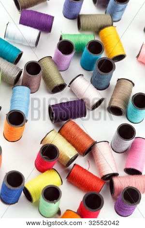 bobbins of lurex thread
