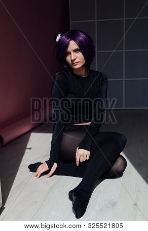 Girl Anime With Purple Hair Japan Cosplay