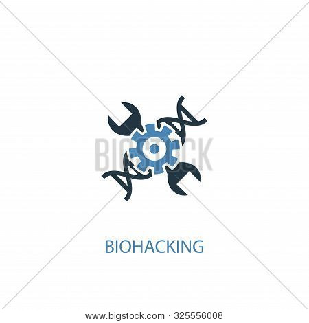 Biohacking Concept 2 Colored Icon. Simple Blue Element Illustration. Biohacking Concept Symbol Desig