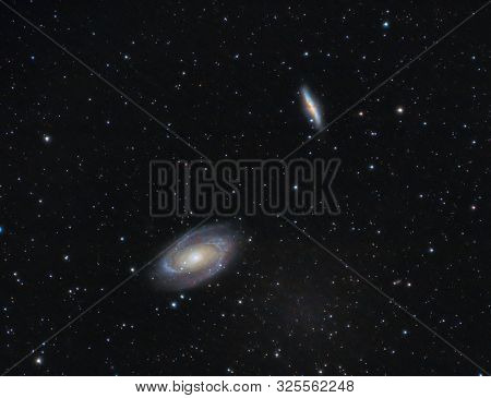 M81 And M82 Galaxy In The Night Sky