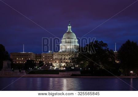 United States Capitol Building at night - Washington DC United States of Ameria