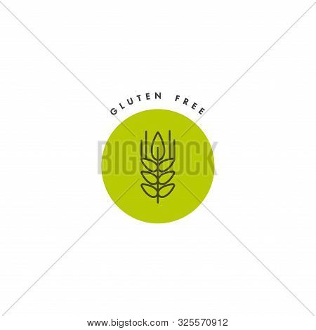 Green And Organic Products Label Or Badge - Icons And Illustrations Related To Fresh And Healthy Foo