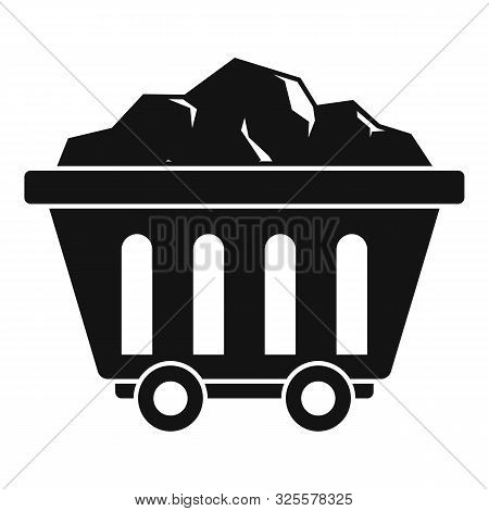 Mine Coal Wagon Icon. Simple Illustration Of Mine Coal Wagon Vector Icon For Web Design Isolated On 