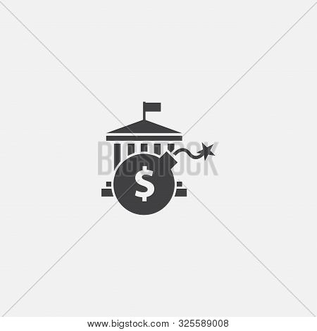 Government Debt Base Icon. Simple Sign Illustration. Government Debt Symbol Design. Can Be Used For 