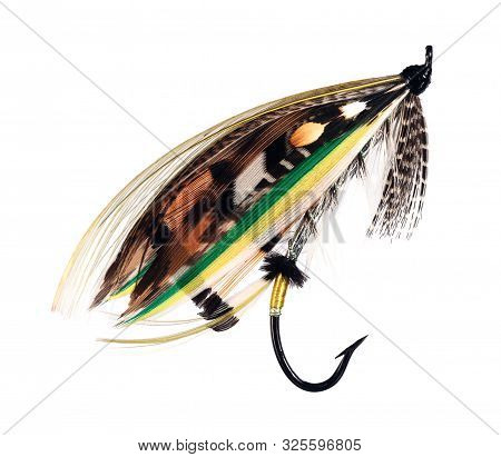Silver Grey, A Photograph Of A Beautiful, Colourful Fly Fishing Lure