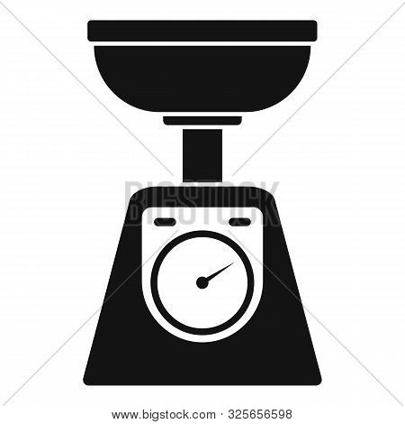 Measure Kitchen Scales Icon. Simple Illustration Of Measure Kitchen Scales Vector Icon For Web Desig