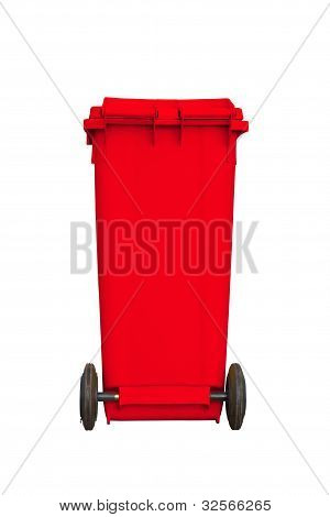 Bidone della spazzatura grande rosso