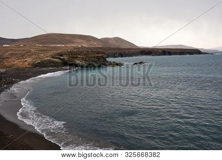 Ajuy Black Beach With Rocky Coast, Fuerteventura