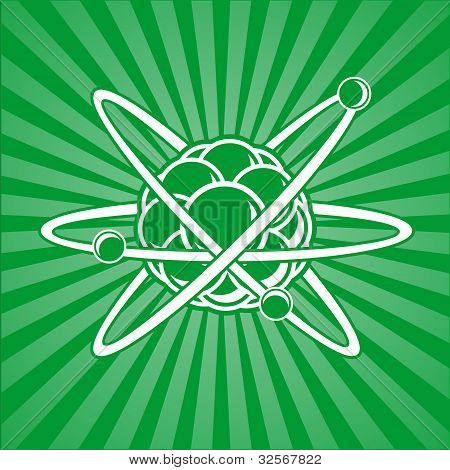Atom se jádro protonů a elektronů, které se točí kolem