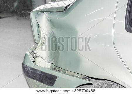 Automobile Body After A Car Accident, Bodyshop