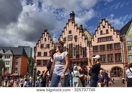 Frankfurt Am Main, Germany, August 2019. The Römer