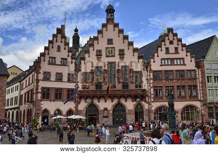 Frankfurt Am Main, Germany, August 2019. The Römer