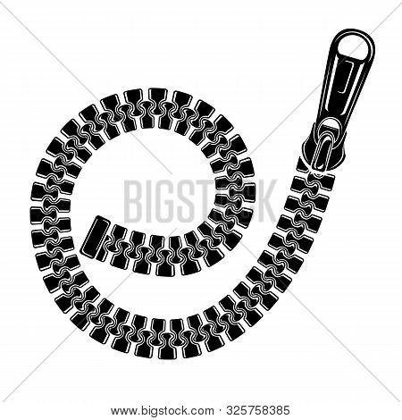Zipper Stroce Icon. Simple Style Sign For Mobile Concept And Web Design. Vector Symbol For Logo And 