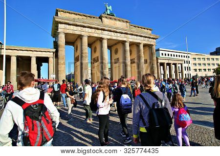 Berlin, Germany - Wednesday, October 2, 2019. The Victory Column Is A Monument In Berlin, Germany. D