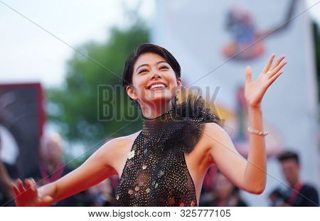  Hikari Mori on the red carpet for the screening of 'Joker' during the 76st Venice Film Festival at the 31 on August Sala Grande, 2019 in Venice, Italy.                               