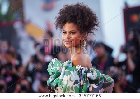 Zazie Beetz walks the red carpet ahead of the 