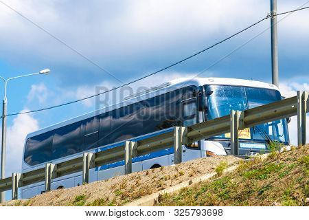 Moscow region, Russia - August, 29, 2019: bus in Moscow region, Russia