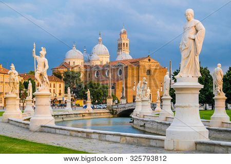 Padova, Italy - July, 27, 2019: Image of Prato della Valle in Padova, Italy
