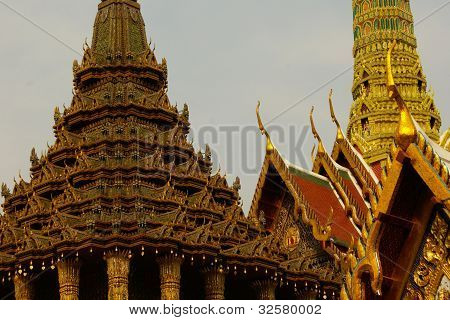 Buddhistického chrámu v Bangkon, Thajsko