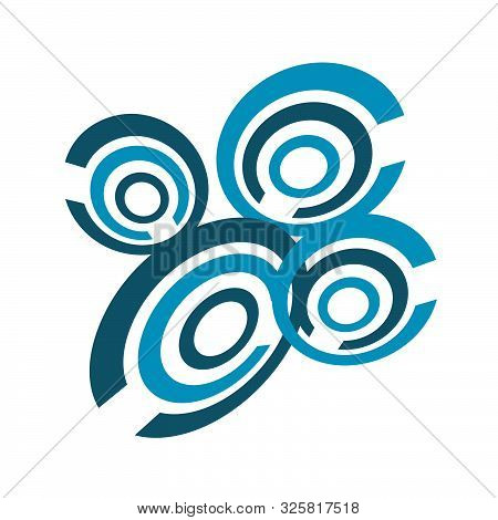 Abstract Swirl Rotation Circle Logo Design Vector Graphic Element Template