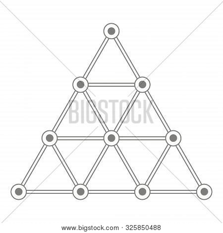 Vector Icon With  Sacred Pythagorean Symbol Tetractys