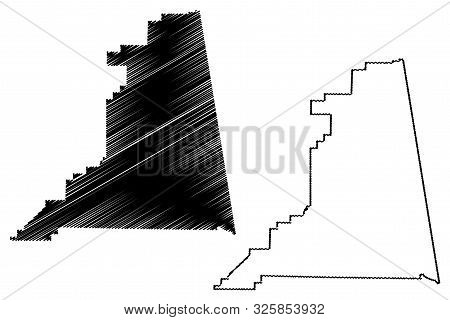 Cleburne County, Alabama (counties In Alabama, United States Of America,usa, U.s., Us) Map Vector Il
