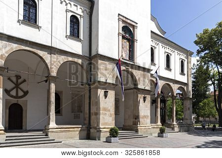 Nis, Serbia - June 15, 2019: Holy Trinity Cathedral Church At The Center Of City Of Nis, Serbia